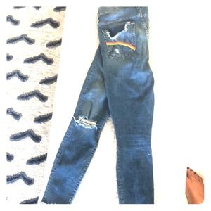 MOTHER jeans ankle chew “learning to hula”